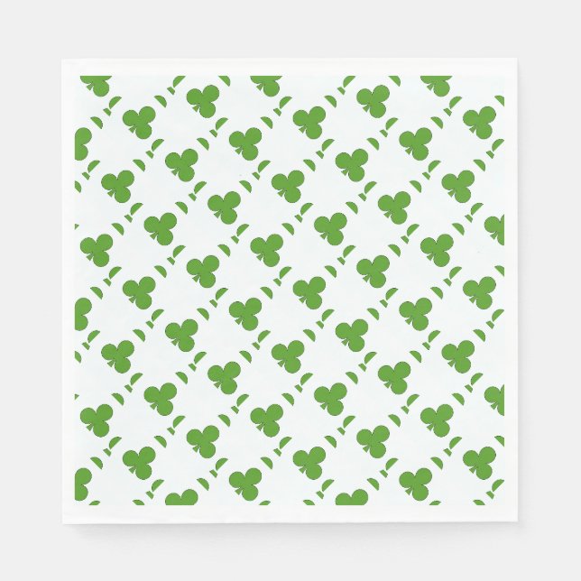 Shamrock St. Patrick's Day Holiday  Napkin (Front)