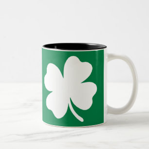 Shamrock  St Patricks Day Ireland Two-Tone Coffee Mug