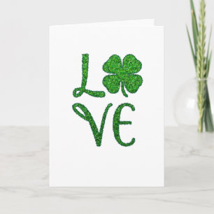 Shamrock. St. Patricks Day. Irish Clover Card