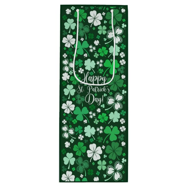 Shamrock St. Patrick's Day Medium Gift Bag (Front)