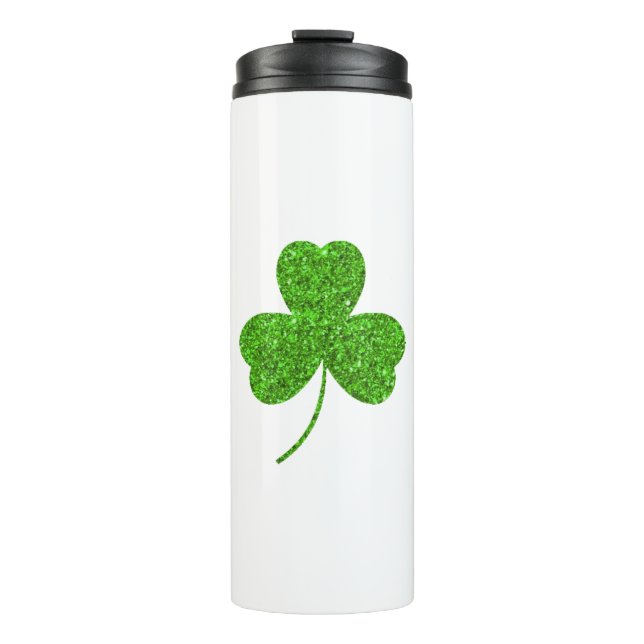 Shamrock St. Patrick's Day Thermal Tumbler (Front)