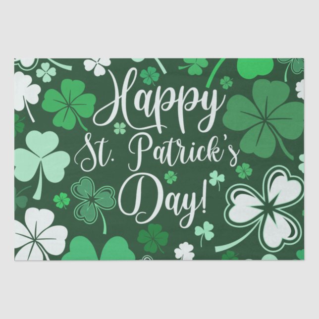 Shamrock St. Patrick's Day Tissue Paper (Front)