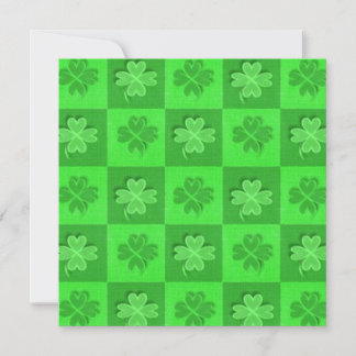 Shamrock St Patrick's Designer Square Note Card
