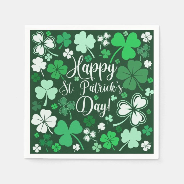 Shamrock St Patrick's  Napkin (Front)