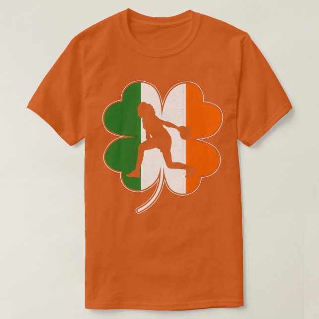shamrock st patrickx27s day Bowling T T-Shirt (Design Front)