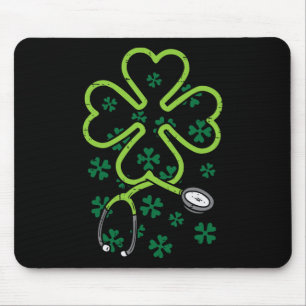 Shamrock Stethoscope Scrub Nurse St Patricks Day R Mouse Mat