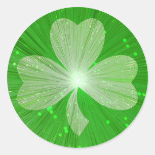 Shamrock sticker round