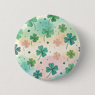 Shamrock Stickers 6 Cm Round Badge
