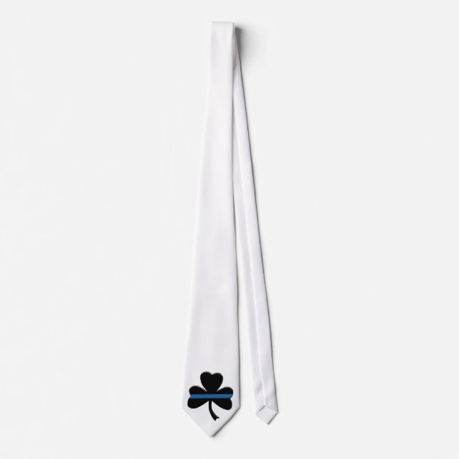 Shamrock Thin Blue Line Neck Tie (Front)