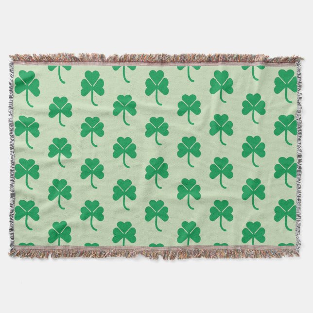 Shamrock Throw Blanket (Front)