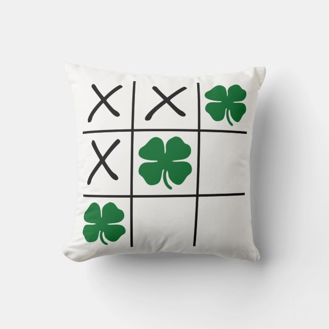 Shamrock Tic Tac Toe Cushion (Front)