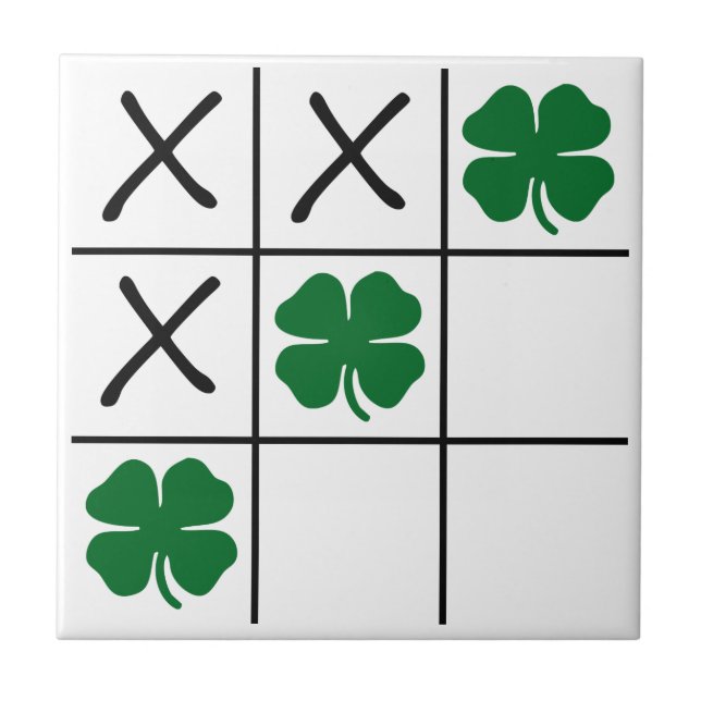 Shamrock Tic Tac Toe Tile (Front)