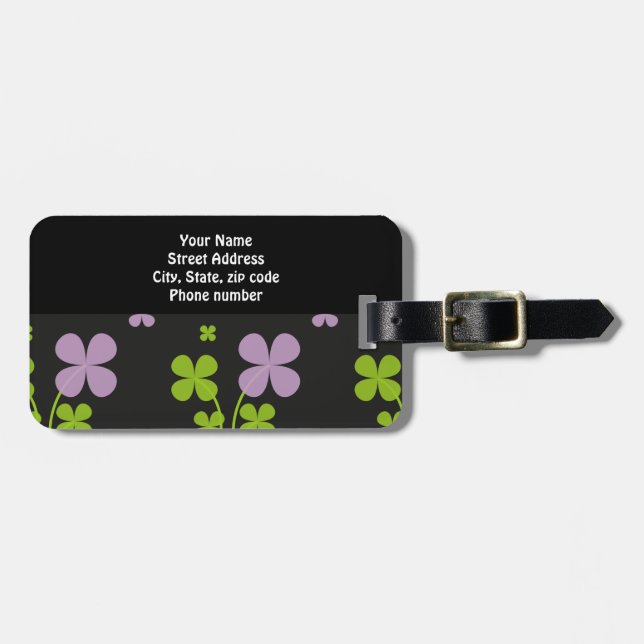 Shamrock Travel Bag Tags (Front Horizontal)