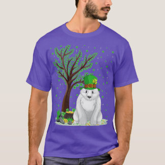 Shamrock Tree Leprechaun Hat Polar Bear St  T-Shirt