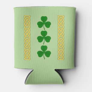 Shamrock Trio and Knotwork Bands Can Cooler