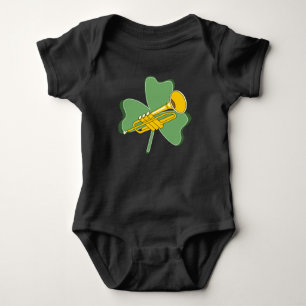 Shamrock Trumpet Baby Bodysuit