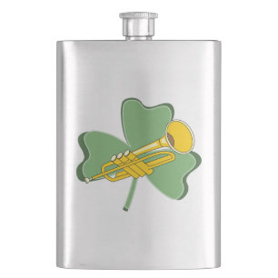 Shamrock Trumpet Hip Flask