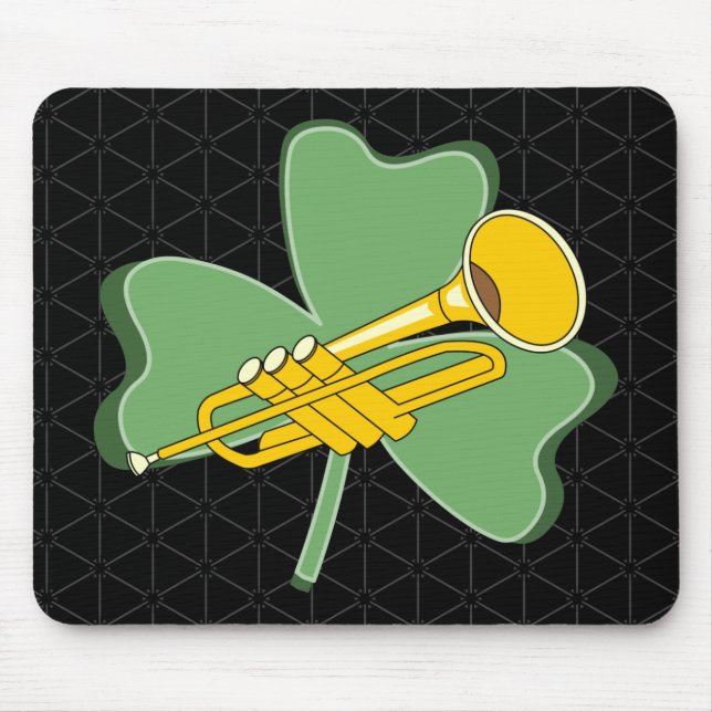 Shamrock Trumpet Mouse Mat (Front)