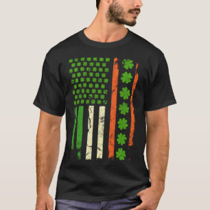 Shamrock USA Flag St Patricks Irish Drinking Appa T-Shirt
