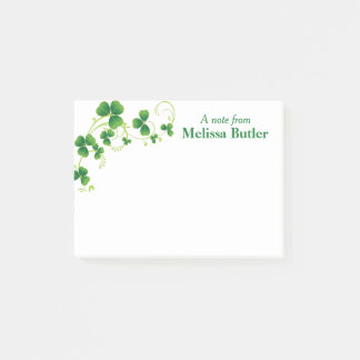 Shamrock Vines Personalised Post-it Notes