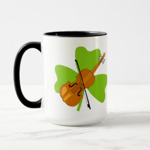 Shamrock Violin Mug
