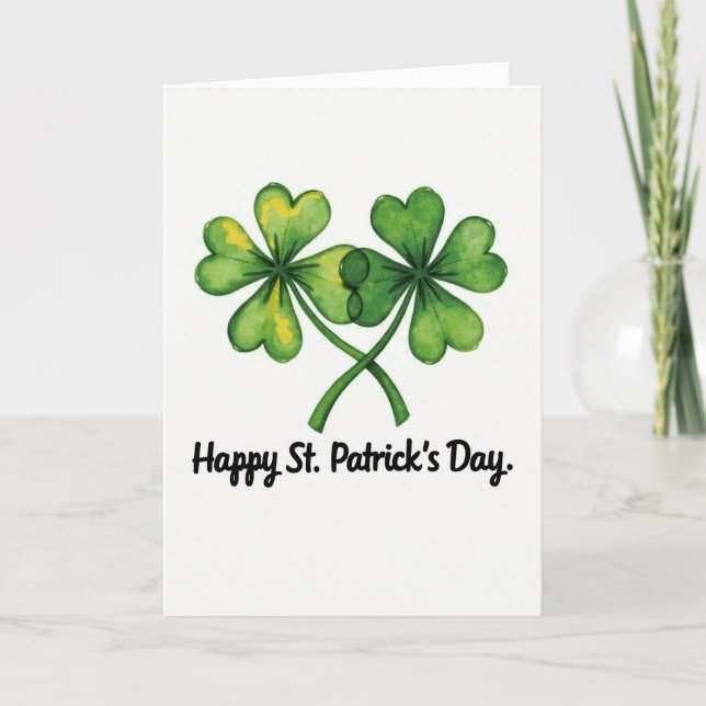 Shamrock Watercolor Art Card (Front)