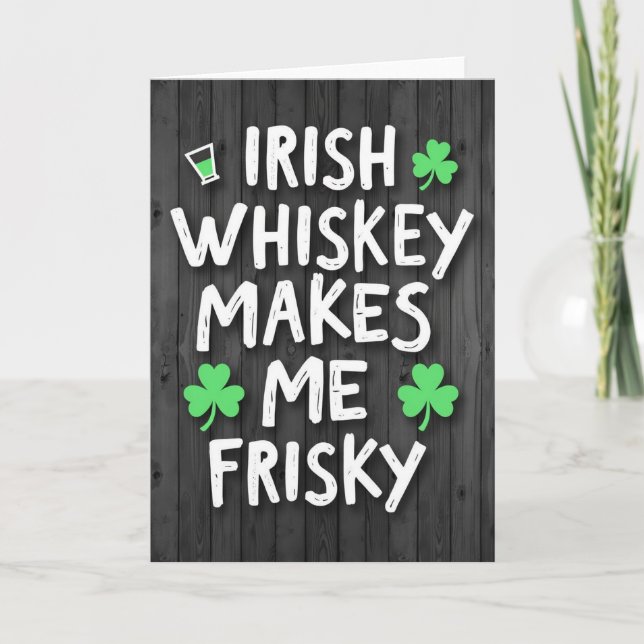 Shamrock Whiskey Fun Card (Front)