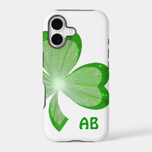 Shamrock White Side monogram iPhone 5 case