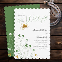 Shamrock Wildflower Green and Gold Wedding
