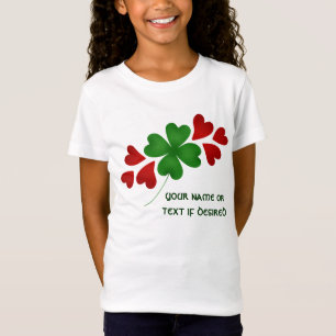 Shamrock with hearts kids T-Shirt
