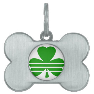 Shamrock with Horizontal Stripes Pet Tag