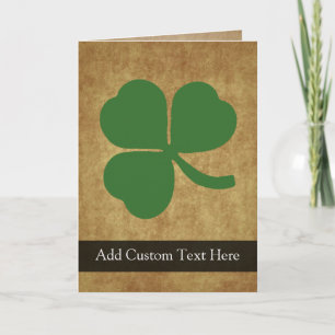 Shamrock with Vintage Gold Card
