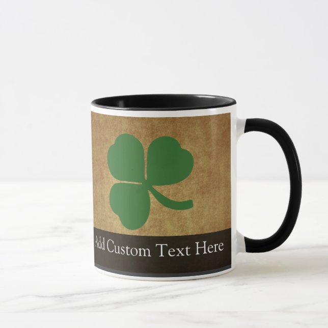 Shamrock with Vintage Gold Mug (Right)