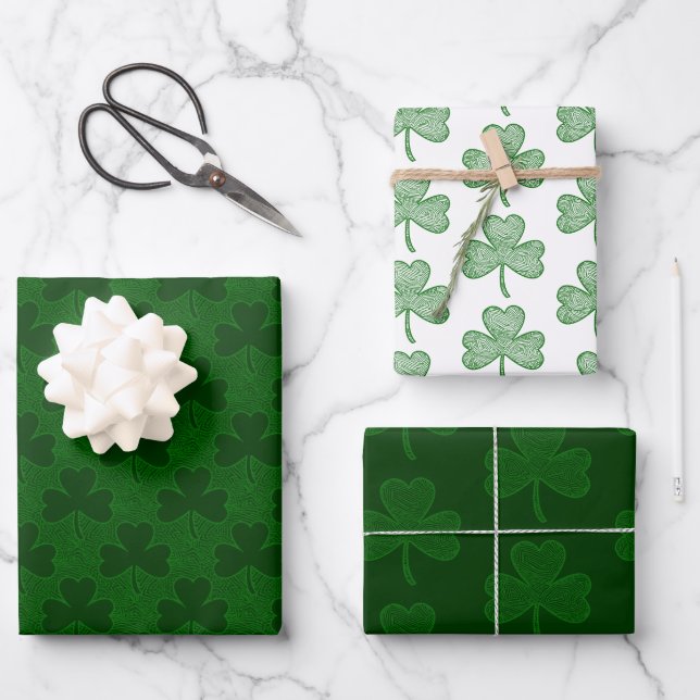 Shamrock Wrapping Paper Sheet (Front)