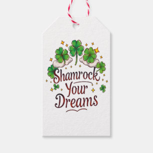 Shamrock Your Dreams – Retro Hazy Art Gift Tags