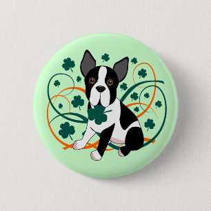 Shamrockin'  Terrier 6 Cm Round Badge