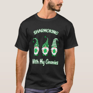 Shamrocking With My Gnomies Funny St Patrick's Day T-Shirt