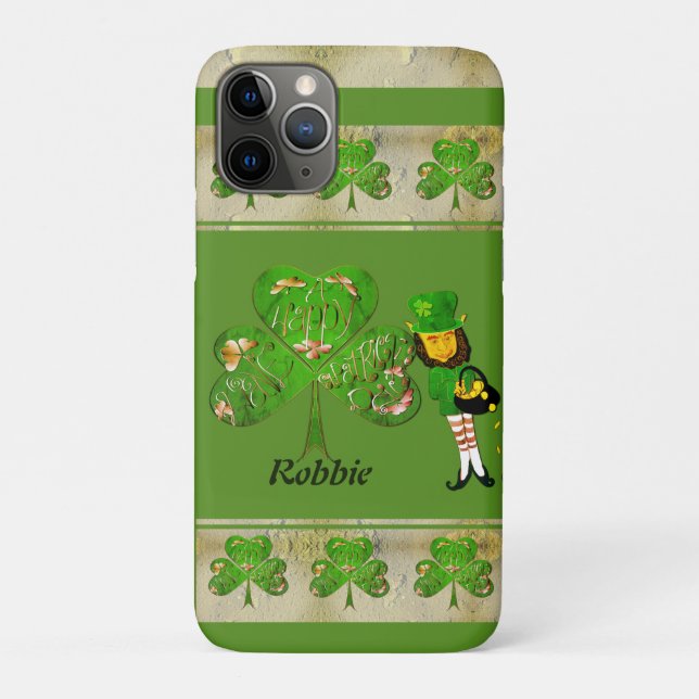 Shamrocks & a Leprechaun  Case-Mate iPhone Case (Back)