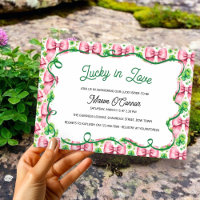 Shamrocks and Bows Pink and Green Bridal Shower