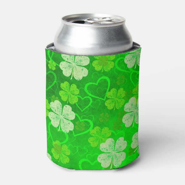 Shamrocks and Hearts Can Cooler (Can Front)