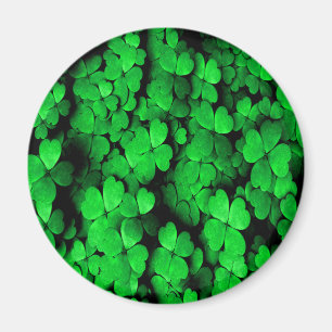 Shamrocks and Hearts Saint Patrick's Day Green Magnet