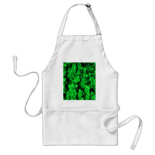 Shamrocks and Hearts Saint Patrick's Day Green Standard Apron