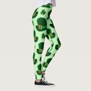 Shamrocks and Leprechaun Hats Leggings