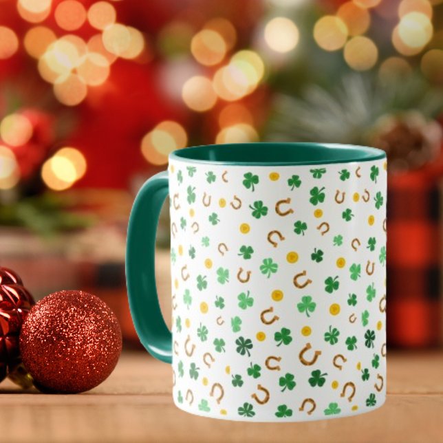Shamrocks Background Coffee Mug (Creator Uploaded)