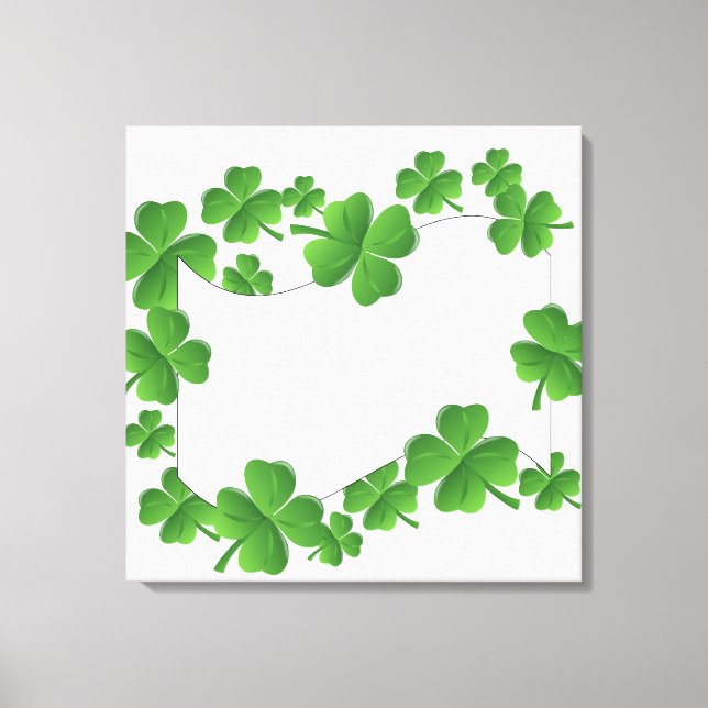 Shamrocks Canvas Print (Front)