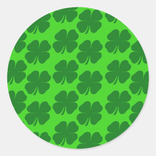 Shamrocks Classic Round Sticker (Front)