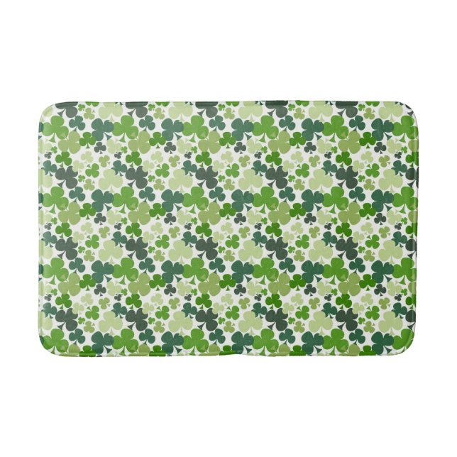 Shamrocks, Clovers Custom Medium Bath Mat (Front)