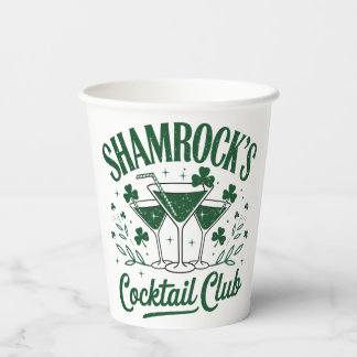 Shamrocks Cocktail Club Paper Cups