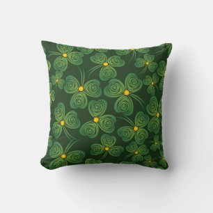 Shamrocks Design Throw Pillow