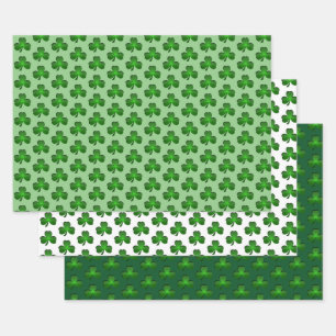 Shamrocks Design Wrapping Paper Sets